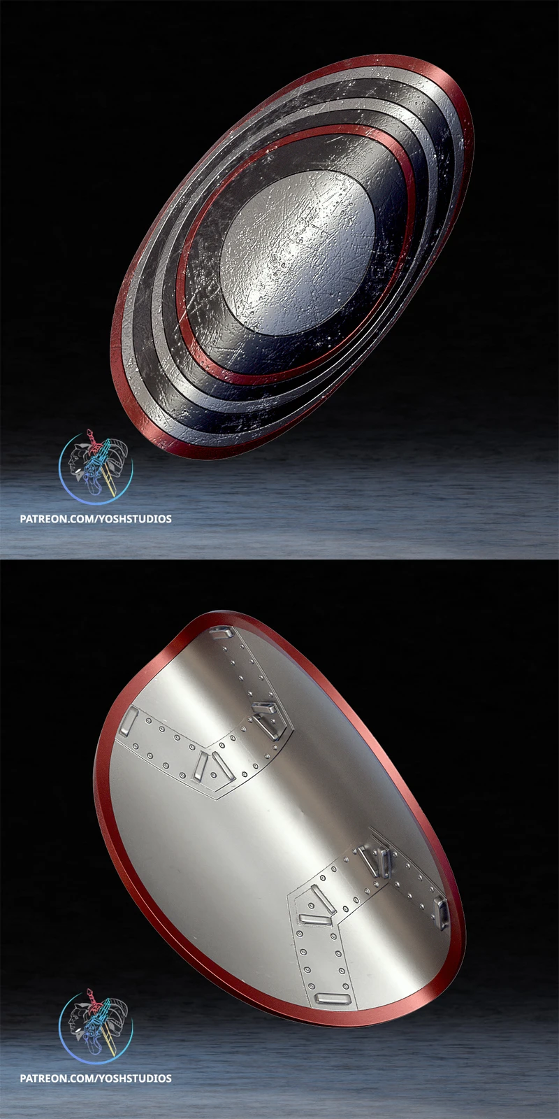 US Agent Shield Bent STL model for 3D printing