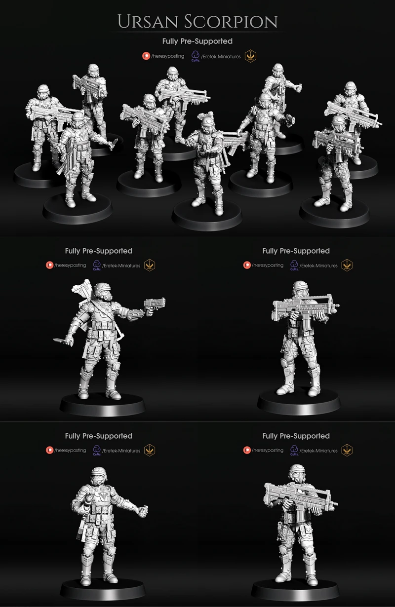 Ursan Scorpions Infantry – Complete Release STL model for 3D printing