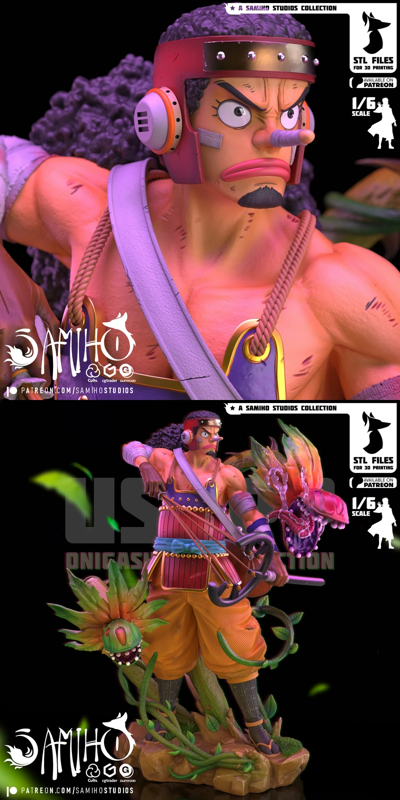 Usopp Onigashima STL model for 3D printing