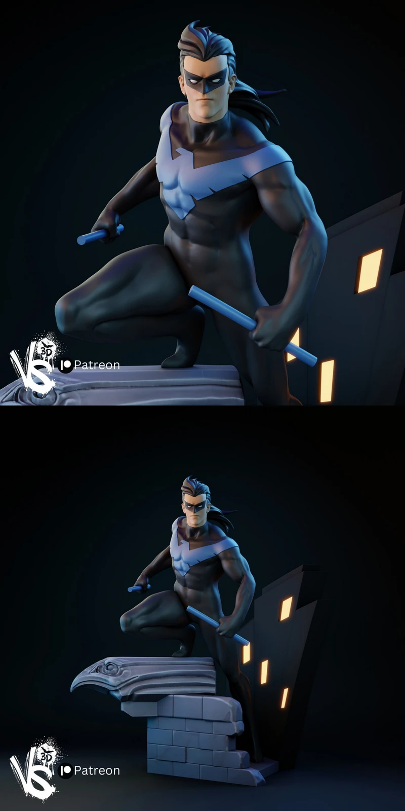 Nightwing – DC Comics STL Figure for 3D Printing STL model for 3D printing