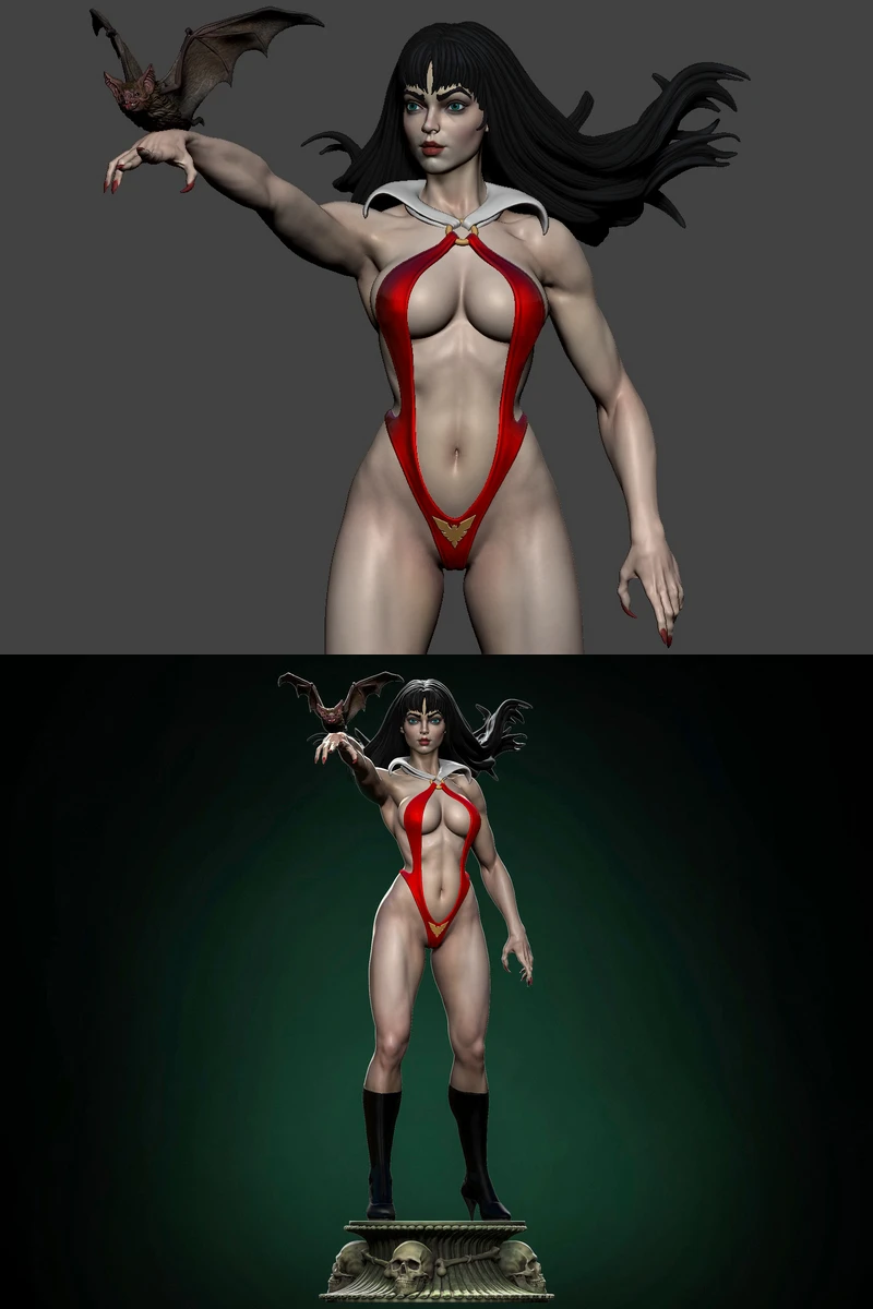 Vampirella STL model for 3D printing