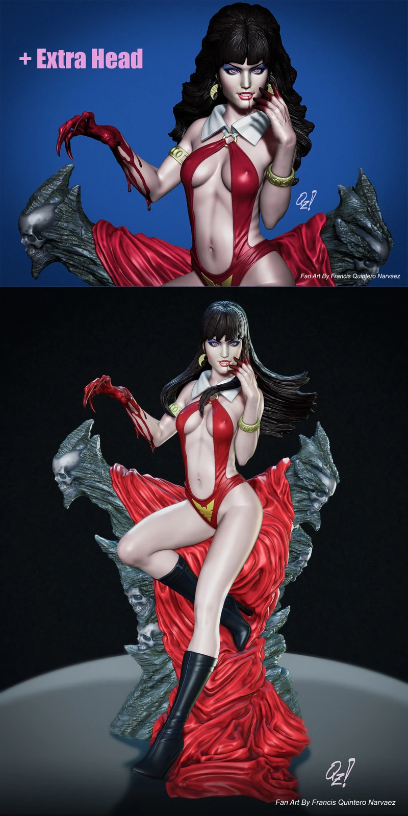 Vampirella STL model for 3D printing