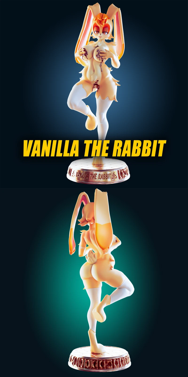 Vanilla the Rabbit 3D Printable Figure STL Model STL model for 3D printing