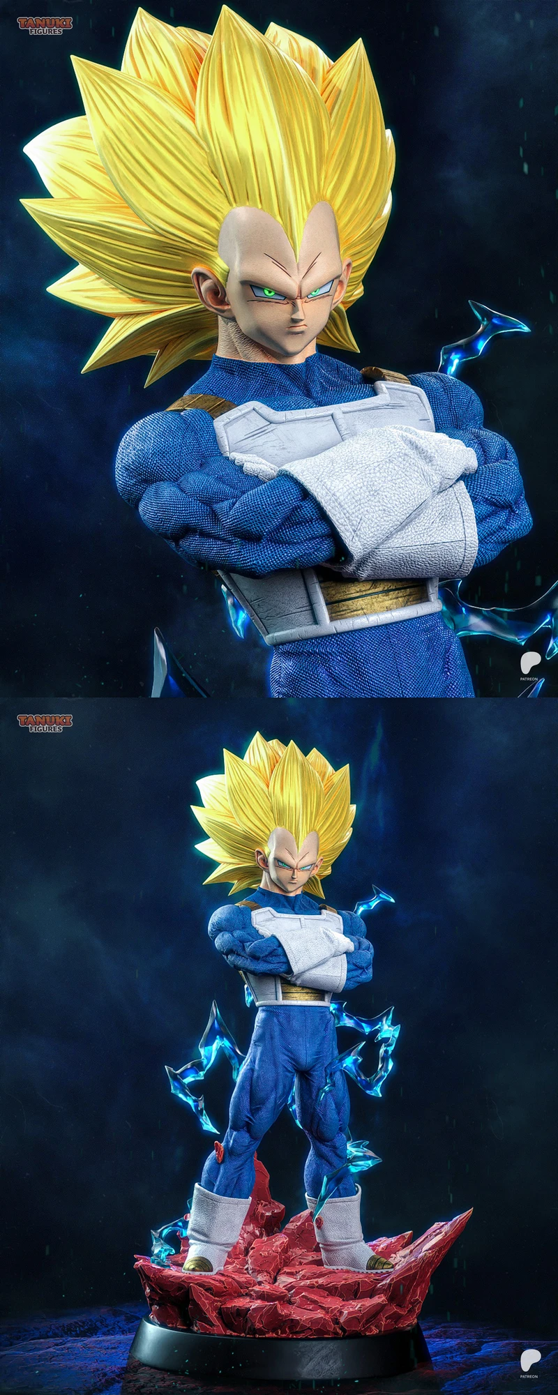 Vegeta Super Saiyan 3 – Dragon Ball STL Figure for 3D Printing STL model for 3D printing