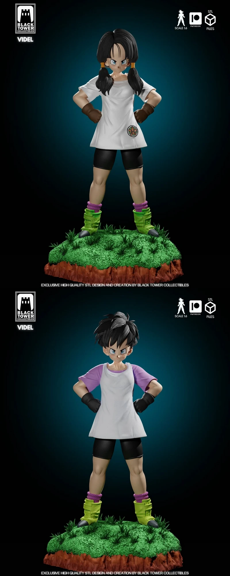 Videl Dragon Ball Z STL Figure for 3D Printing STL model for 3D printing