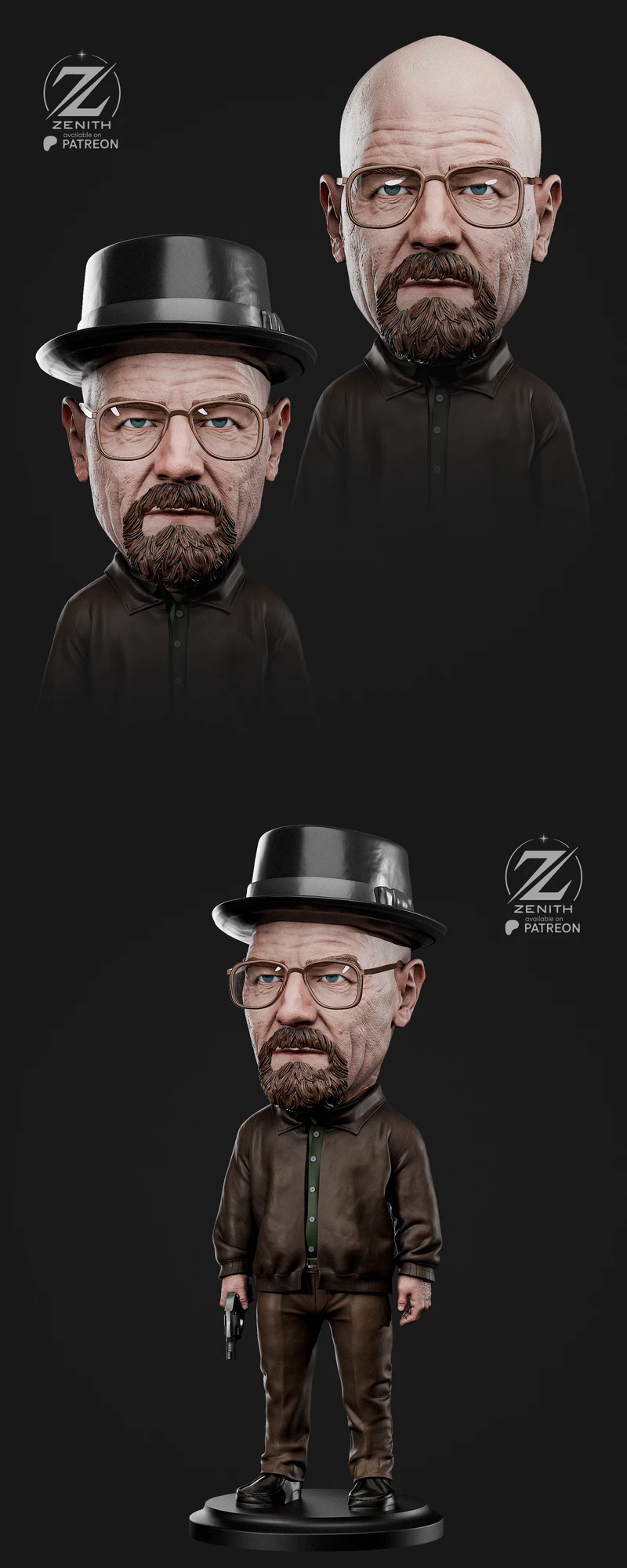 Heisenberg – Breaking Bad – Walter White Chibi STL model for 3D printing