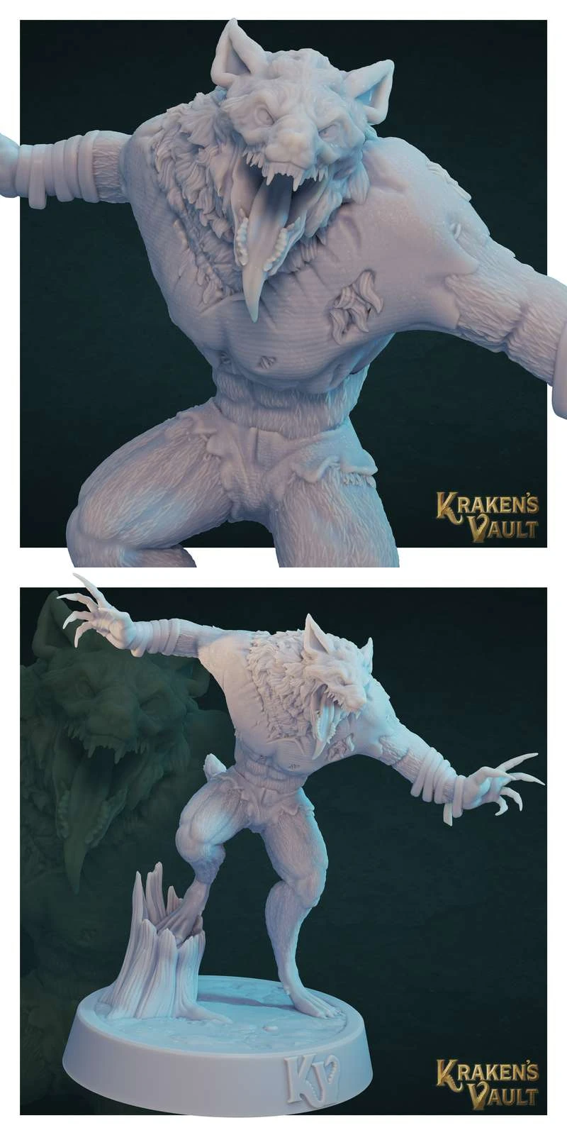 WEREWOLF STL model for 3D printing