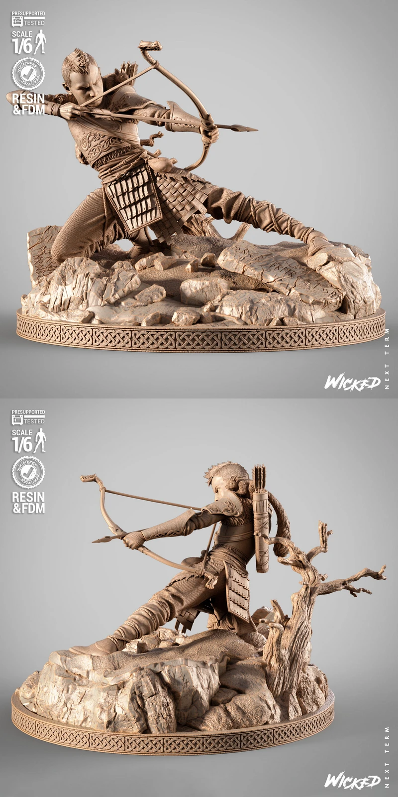 Atreus Sculpture STL model for 3D printing