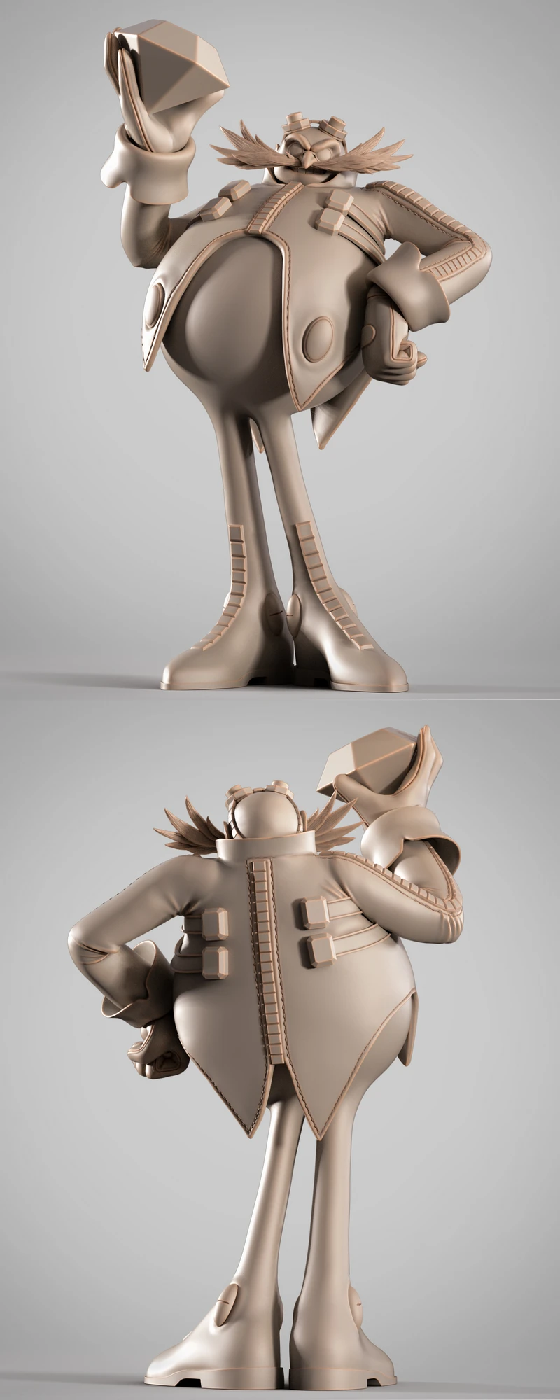 Dr. Eggman Ver. 2 – STL Sculpture for 3D Printing STL model for 3D printing