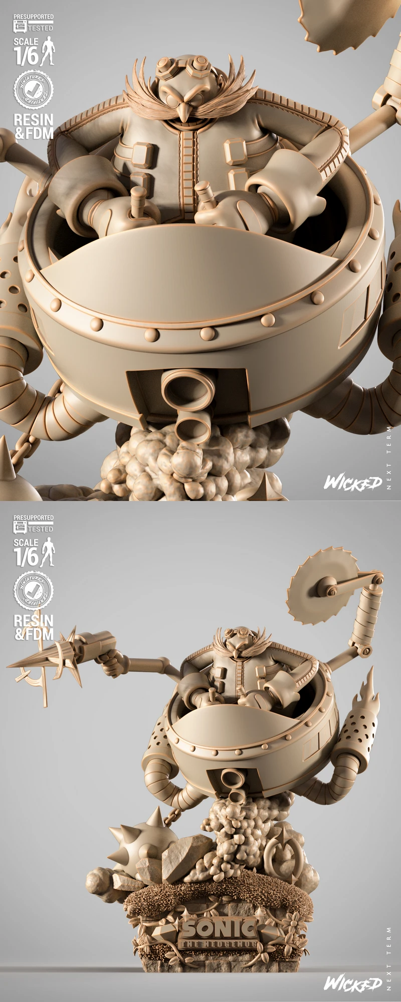 Dr. Eggman – Sonic the Hedgehog STL Sculpture for 3D Printing STL model for 3D printing