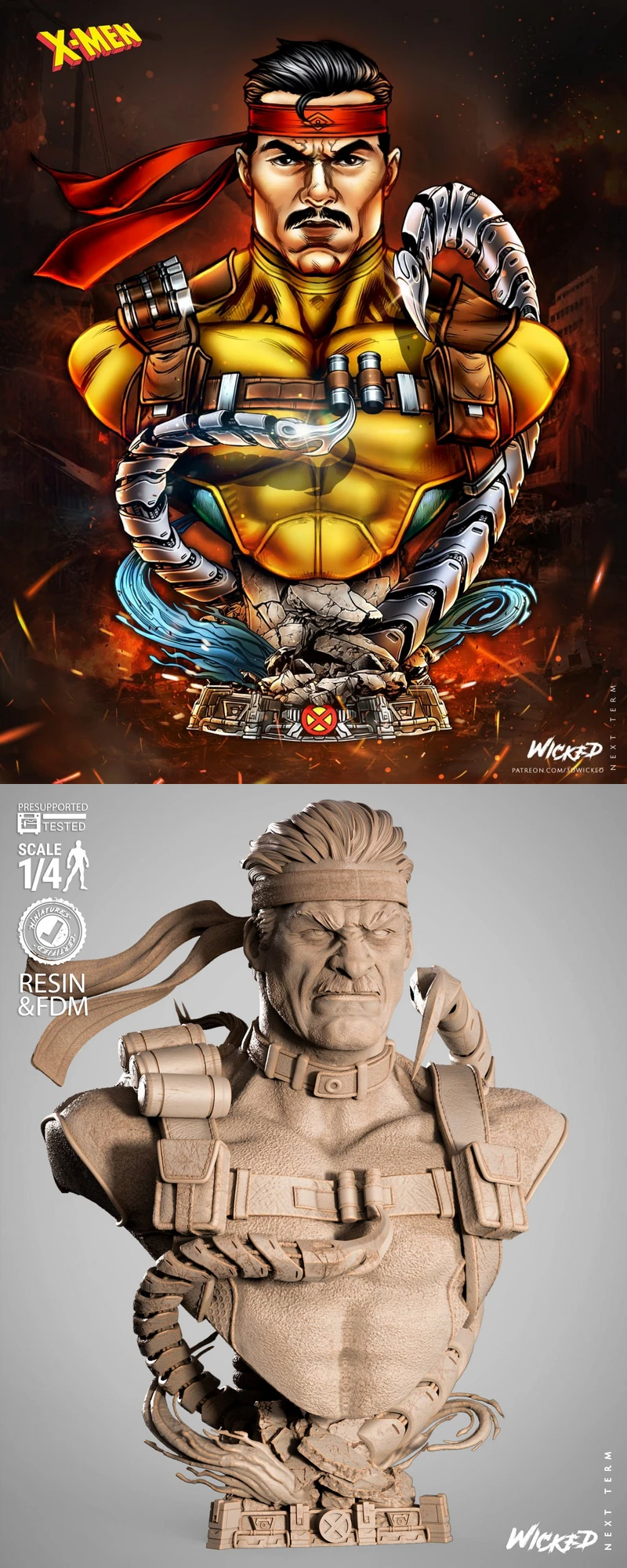 Forge Marvel Portrait Bust STL STL model for 3D printing