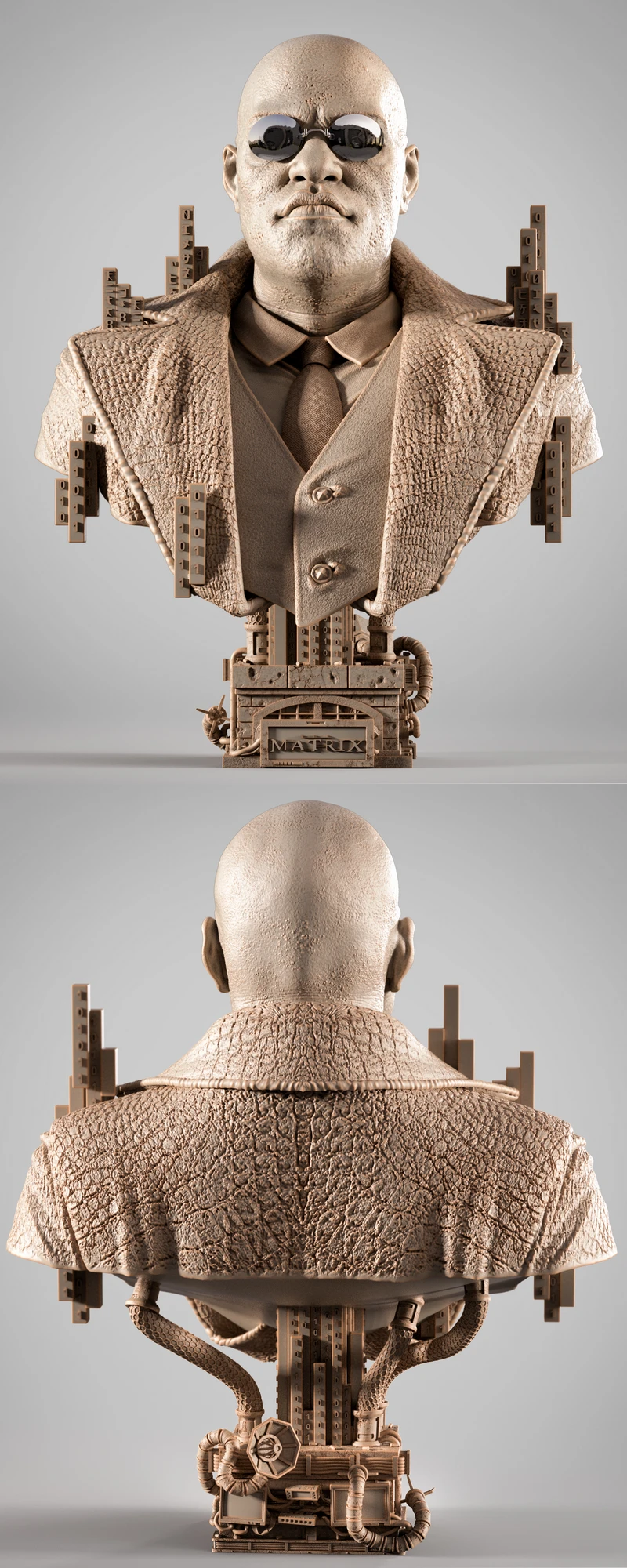 Morpheus Portrait Bust – Matrix STL Model for 3D Printing STL model for 3D printing