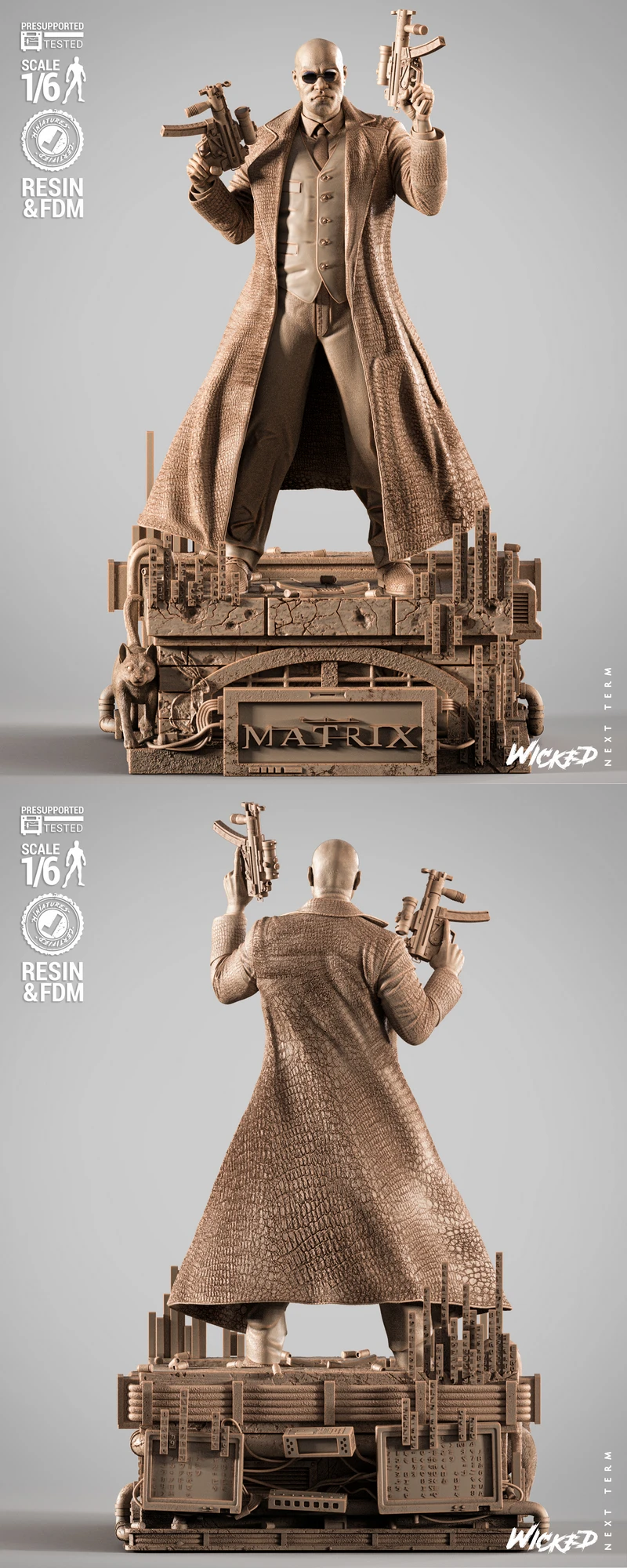 Morpheus Full-Body Sculpture – Matrix STL Figure for 3D Printing STL model for 3D printing