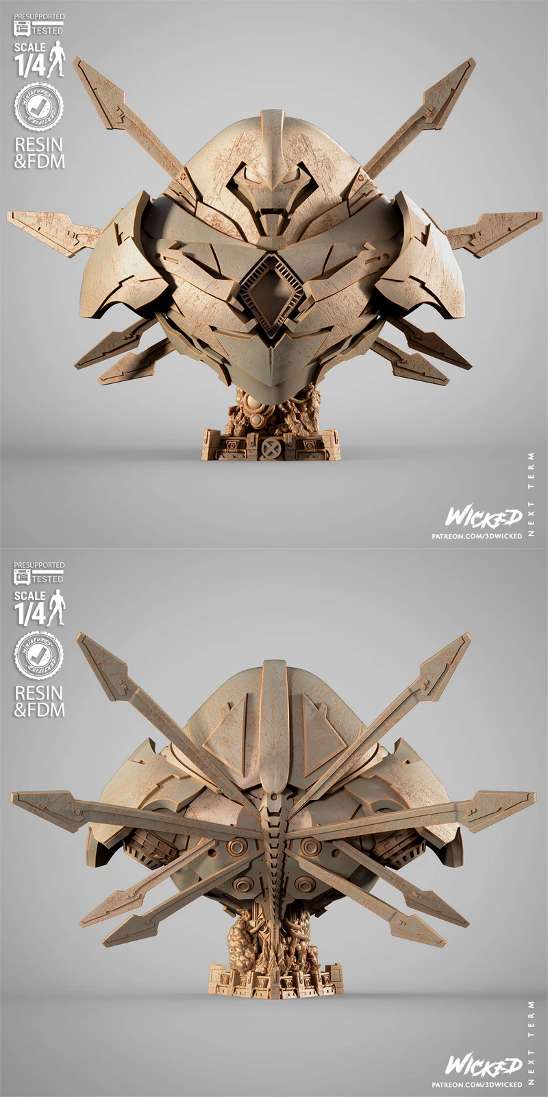 Nimrod Portrait Bust STL model for 3D printing