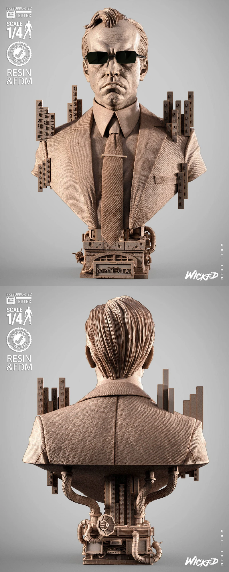 Agent Smith Portrait Bust – Matrix STL Model for 3D Printing STL model for 3D printing