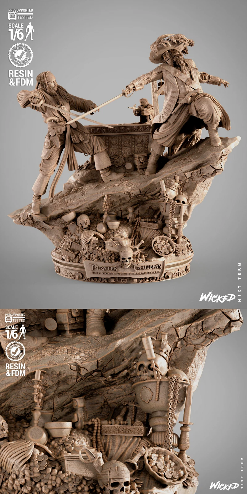 Pirate’s Diorama STL File for 3D Printing STL model for 3D printing