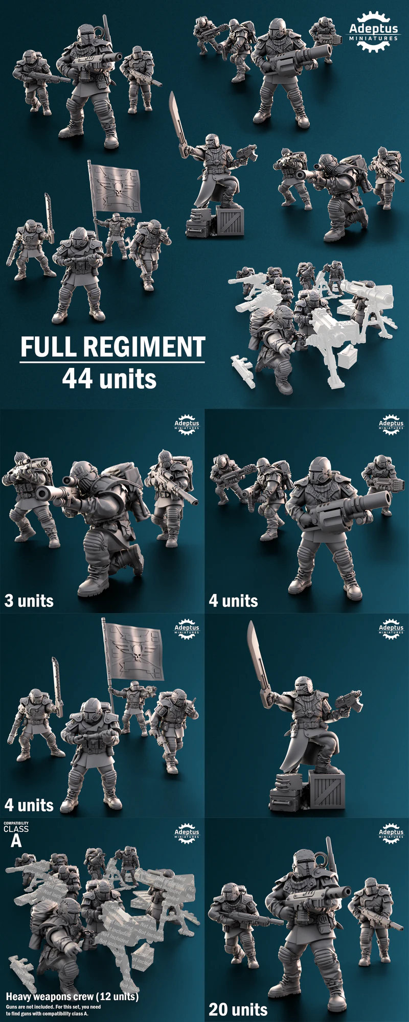 Imperial Guard Winterline Forces Miniature STL File STL model for 3D printing