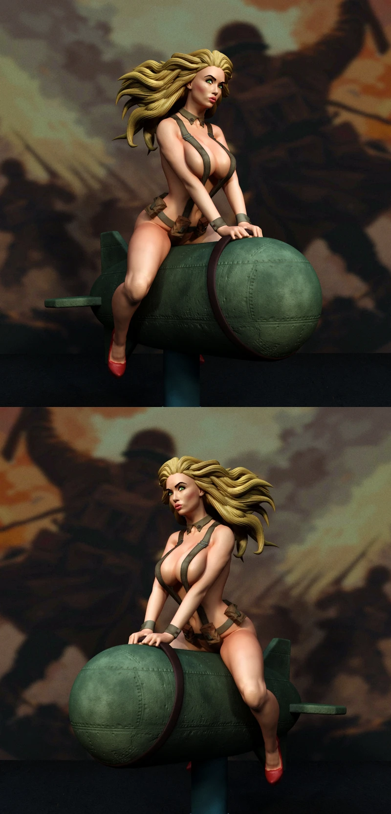 With Love Pin Up STL model for 3D printing