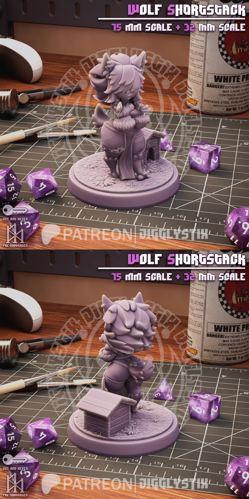 Wolf Shortstack STL model for 3D printing
