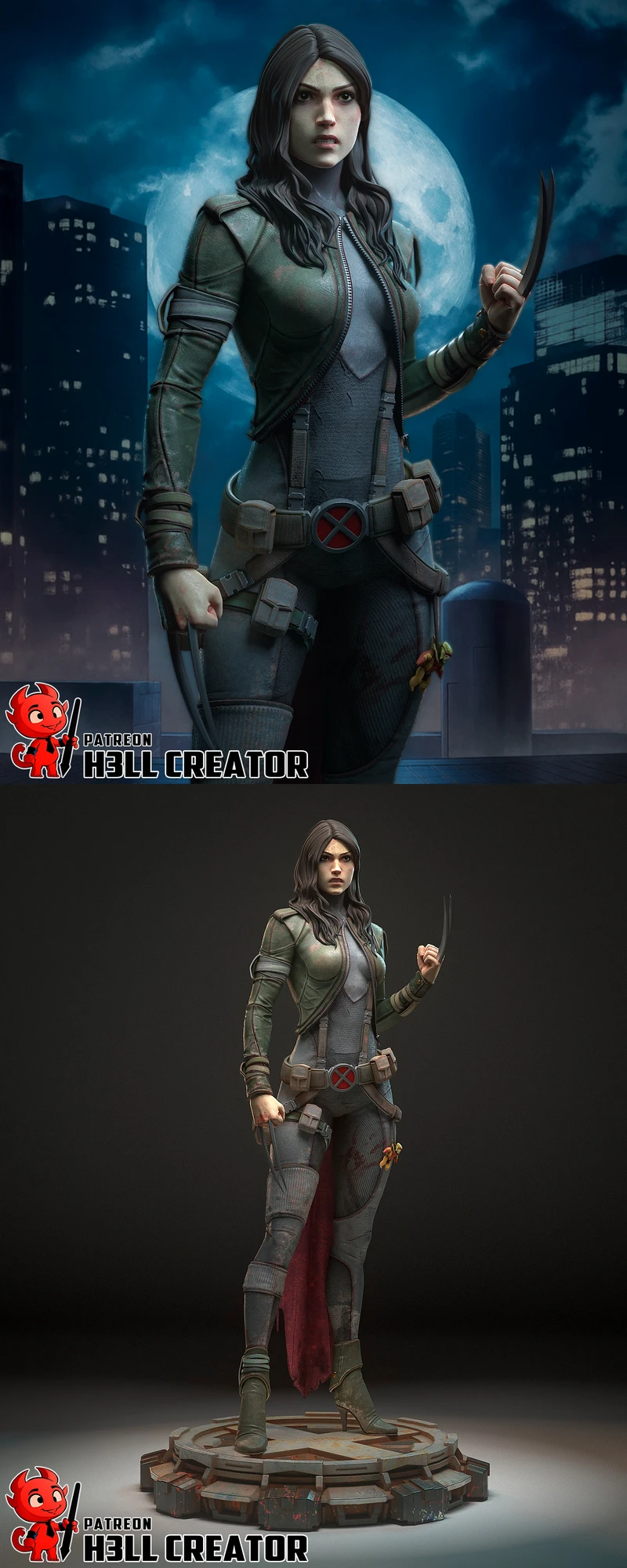 X-23 – Laura Kinney STL Figure for 3D Printing STL model for 3D printing
