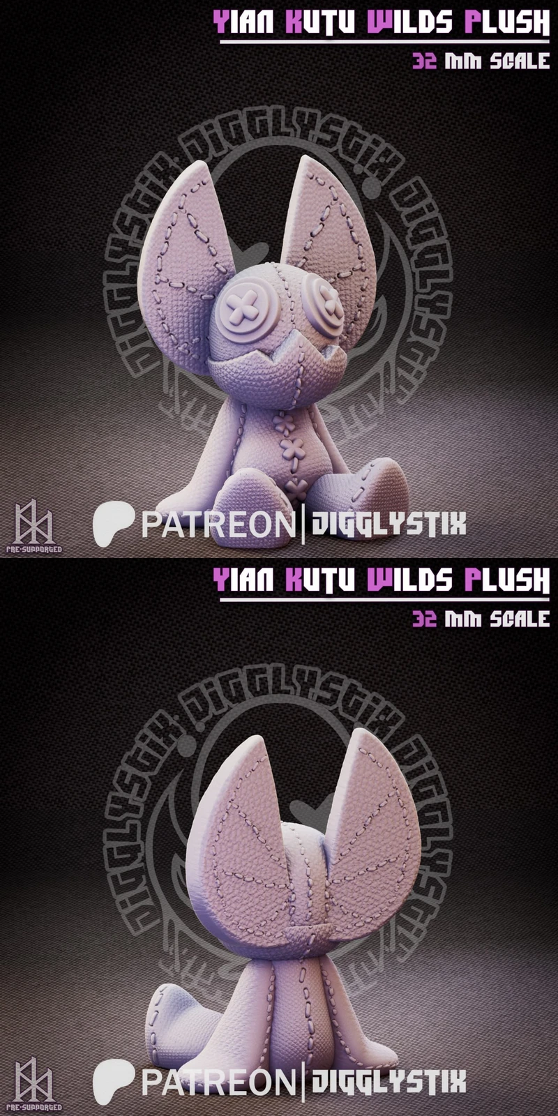 Yian Ku Tu Plush STL model for 3D printing