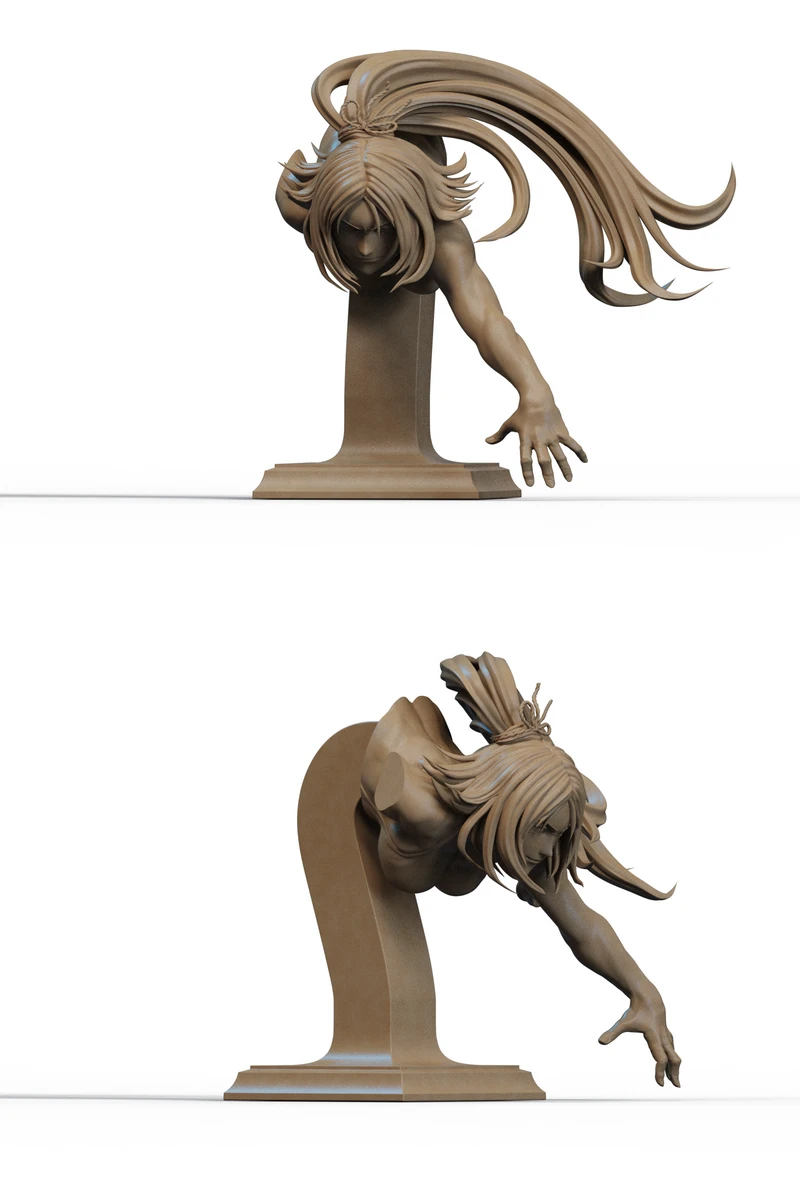 Yoruichi Bust STL model for 3D printing