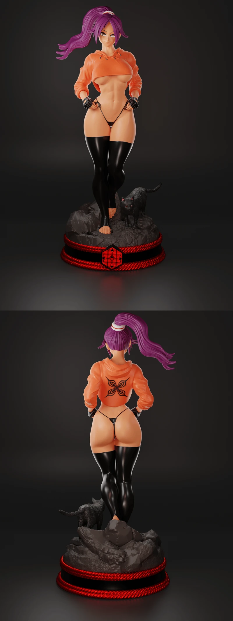Yoruichi girl extra STL model for 3D printing