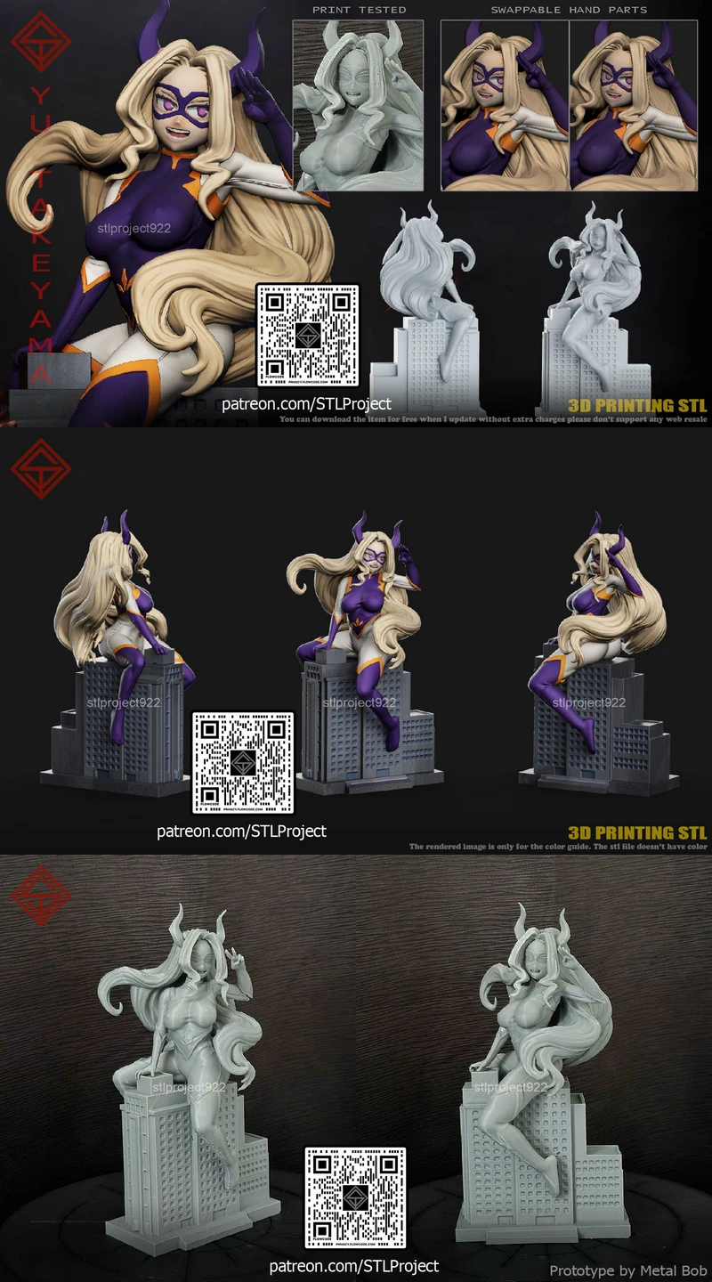 My Hero Academia: Mt. Lady (Yu Takeyama) 3D Printable STL File STL model for 3D printing