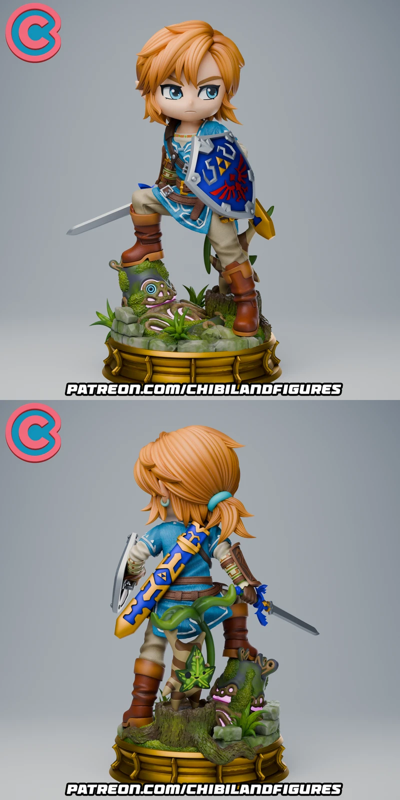 Zelda Link 3D Printable Miniature STL File STL model for 3D printing