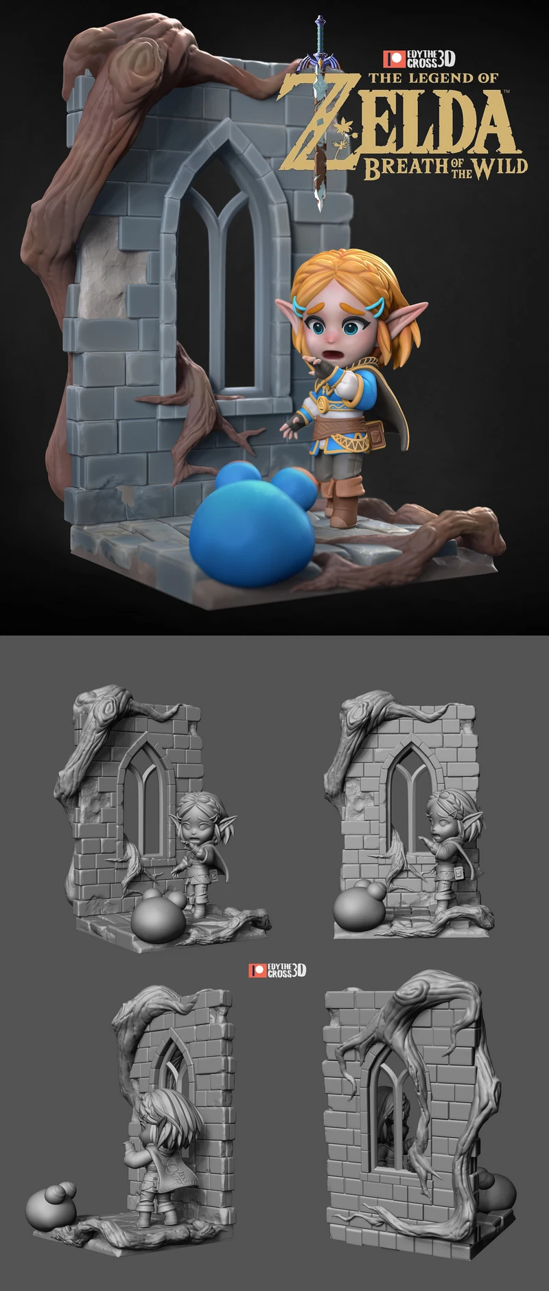 Zelda STL model for 3D printing