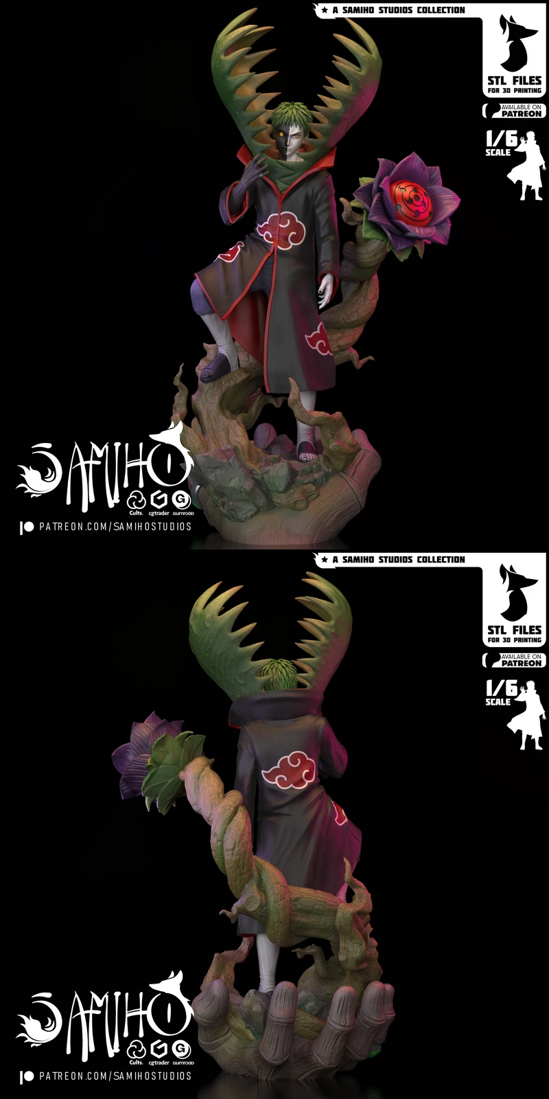 Black Zetsu – Naruto-Inspired STL Figure STL model for 3D printing