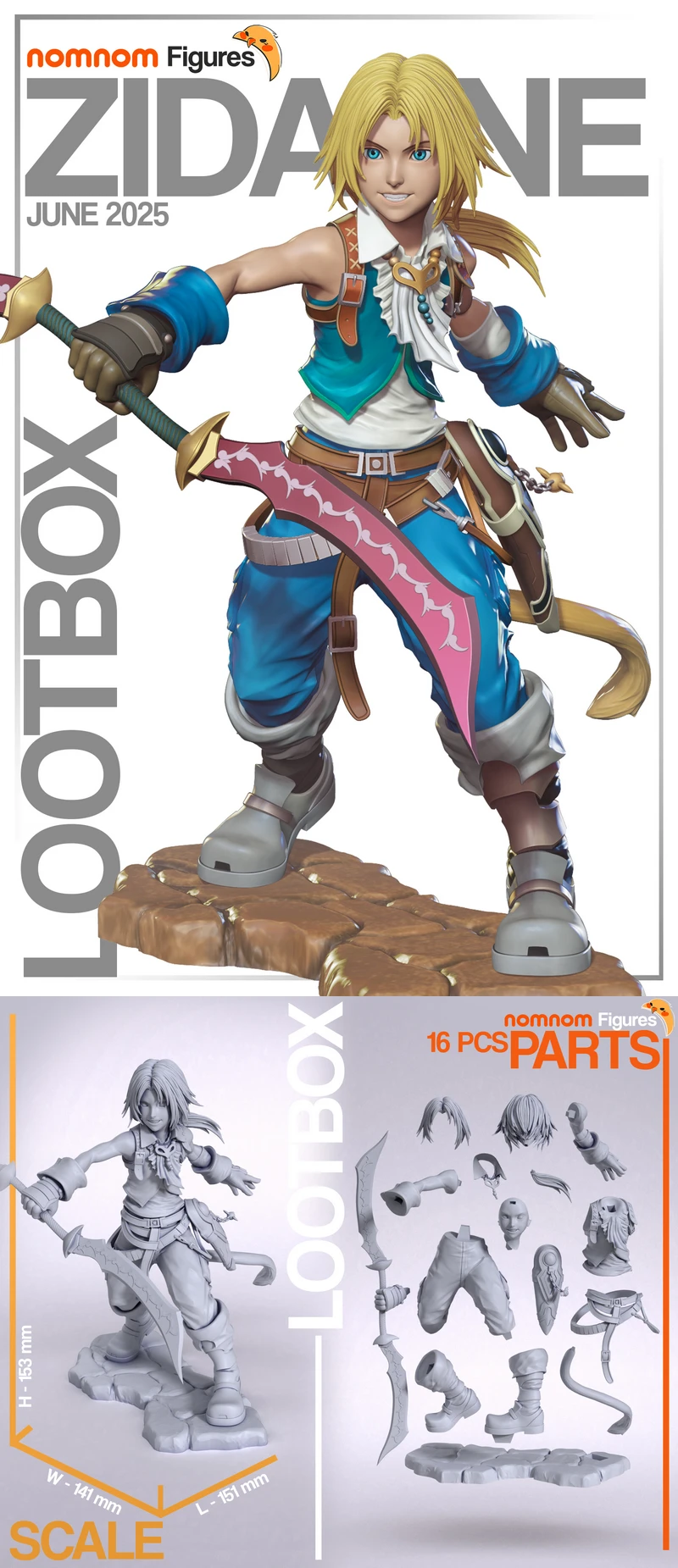 Zidane Tribal – Final Fantasy IX STL model for 3D printing