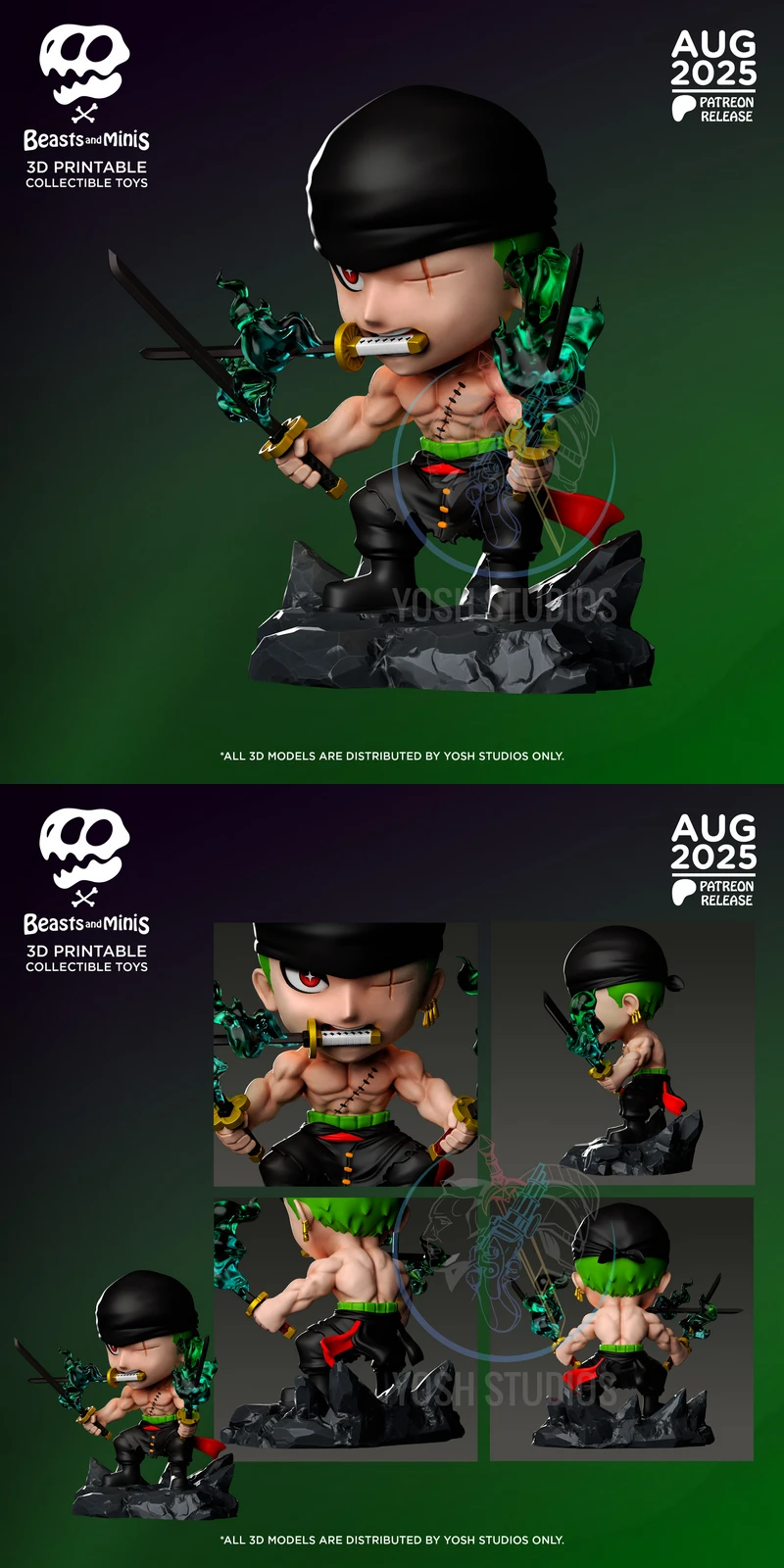 Zoro Miniature STL File for 3D Printing STL model for 3D printing