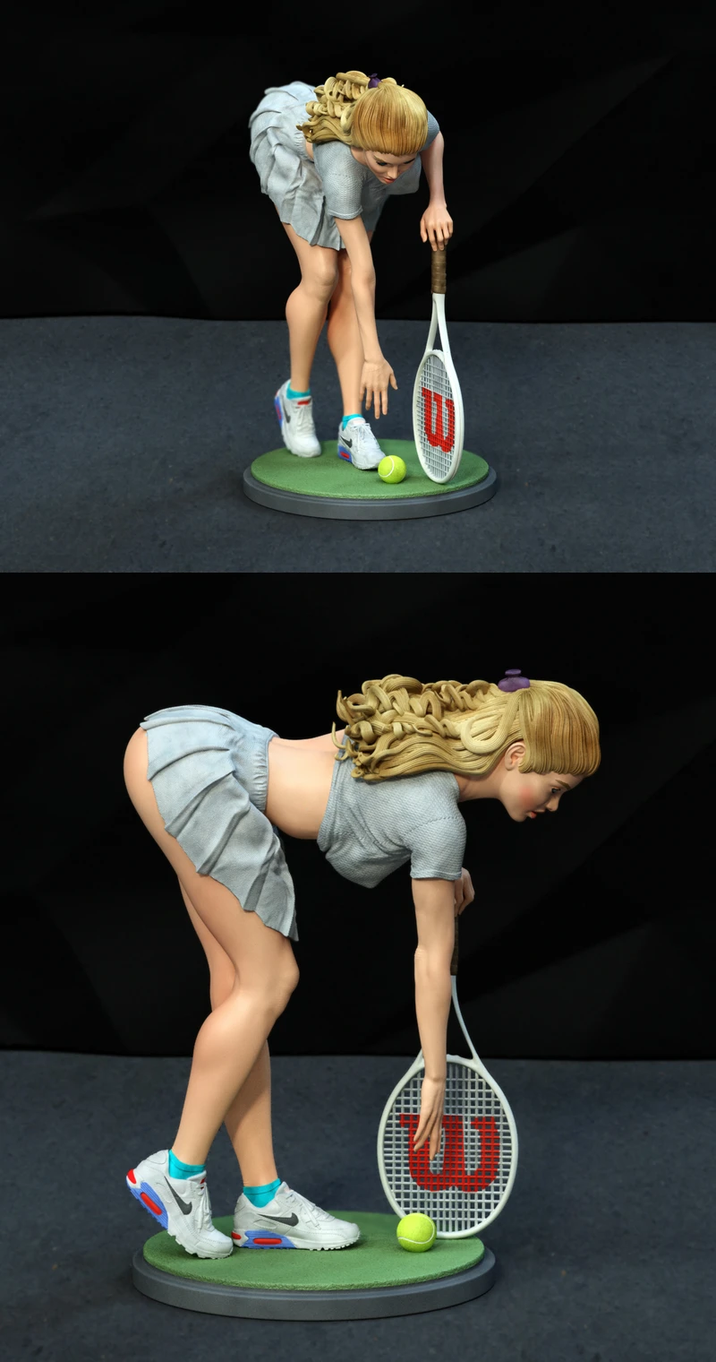 Female Tennis Player Figure STL model for 3D printing