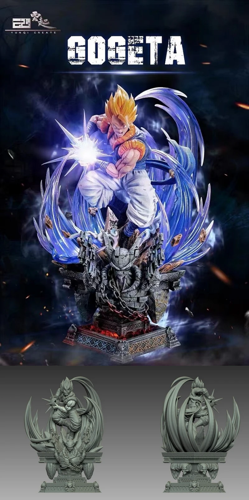 Gogeta Diorama STL model for 3D printing