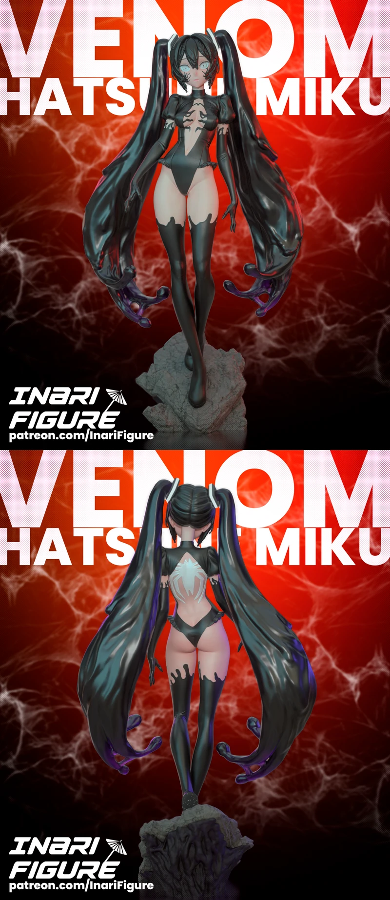 Venom Hatsune Miku STL model for 3D printing