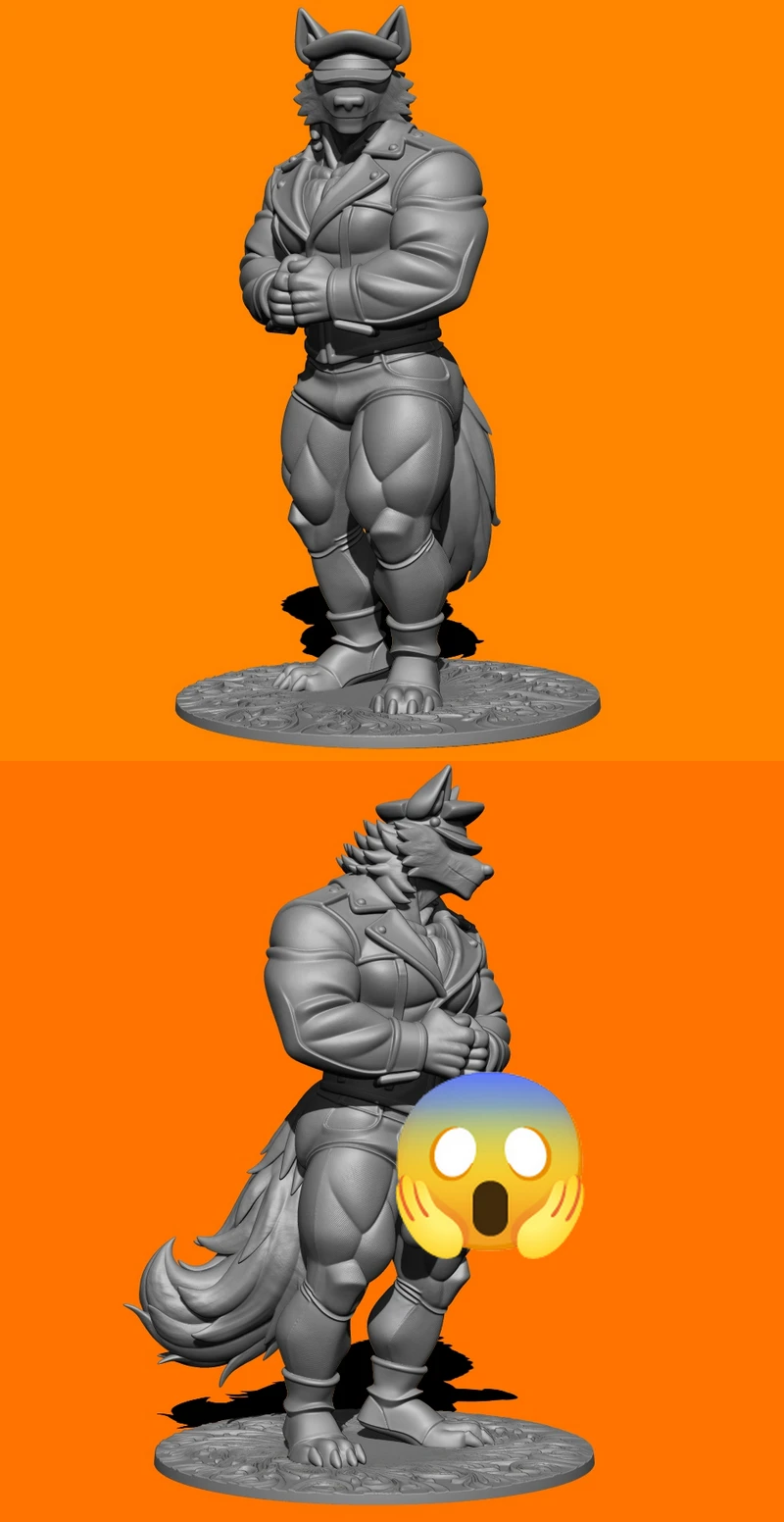 Leather Wolf – Fantasy Beast STL Figure for 3D Printing STL model for 3D printing