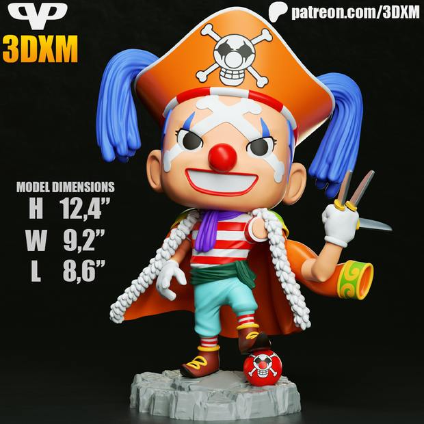 Buggy Chibi STL model for 3D printing