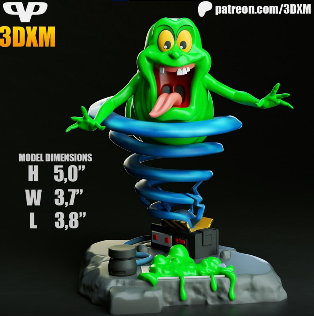 Slimer STL model for 3D printing