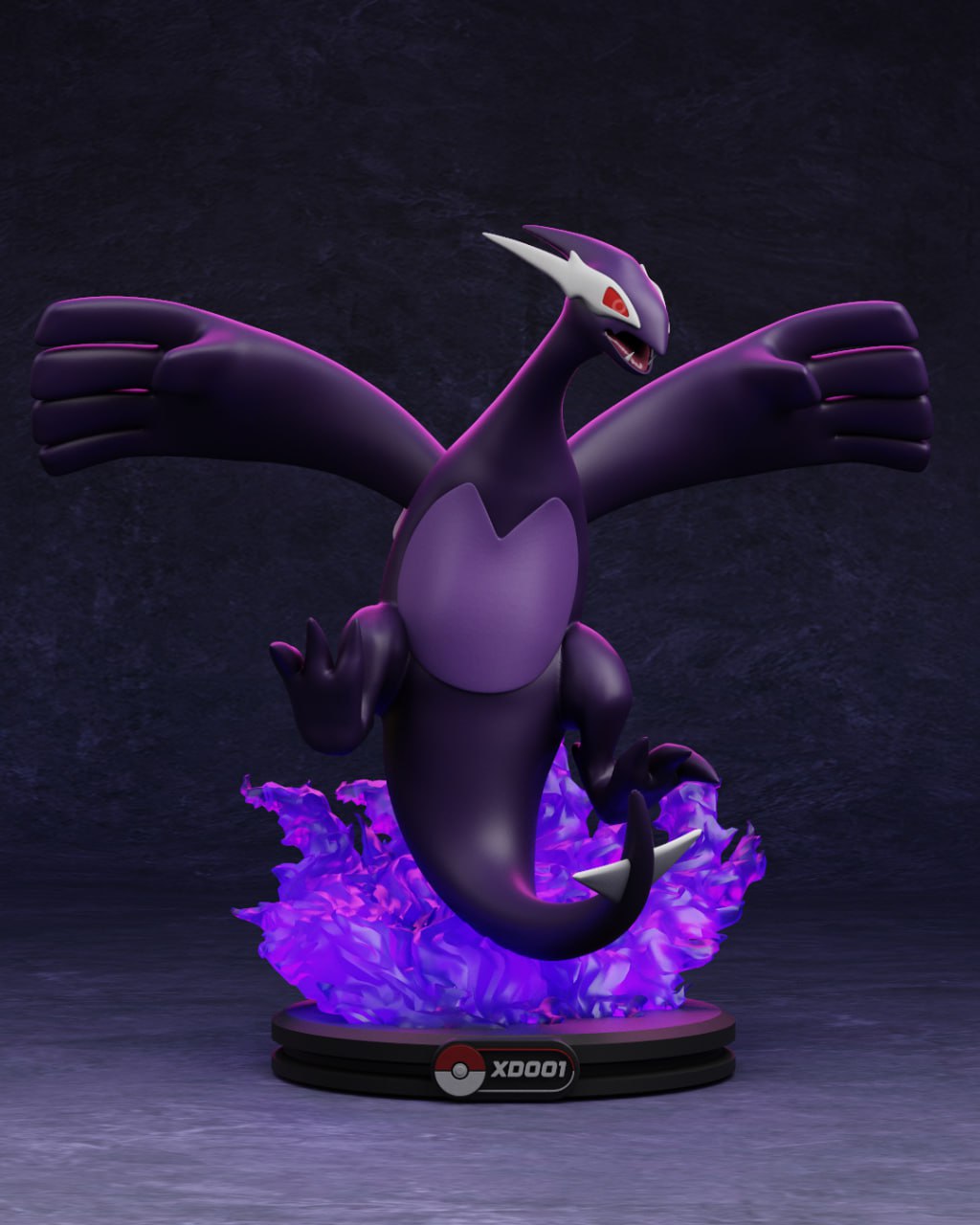 Shadow Lugia STL model for 3D printing
