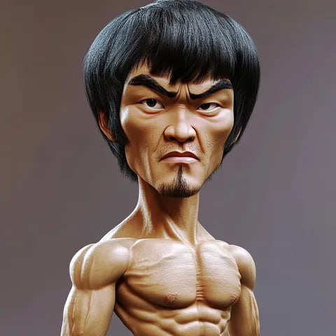 Bruce Lee bust STL model for 3D printing