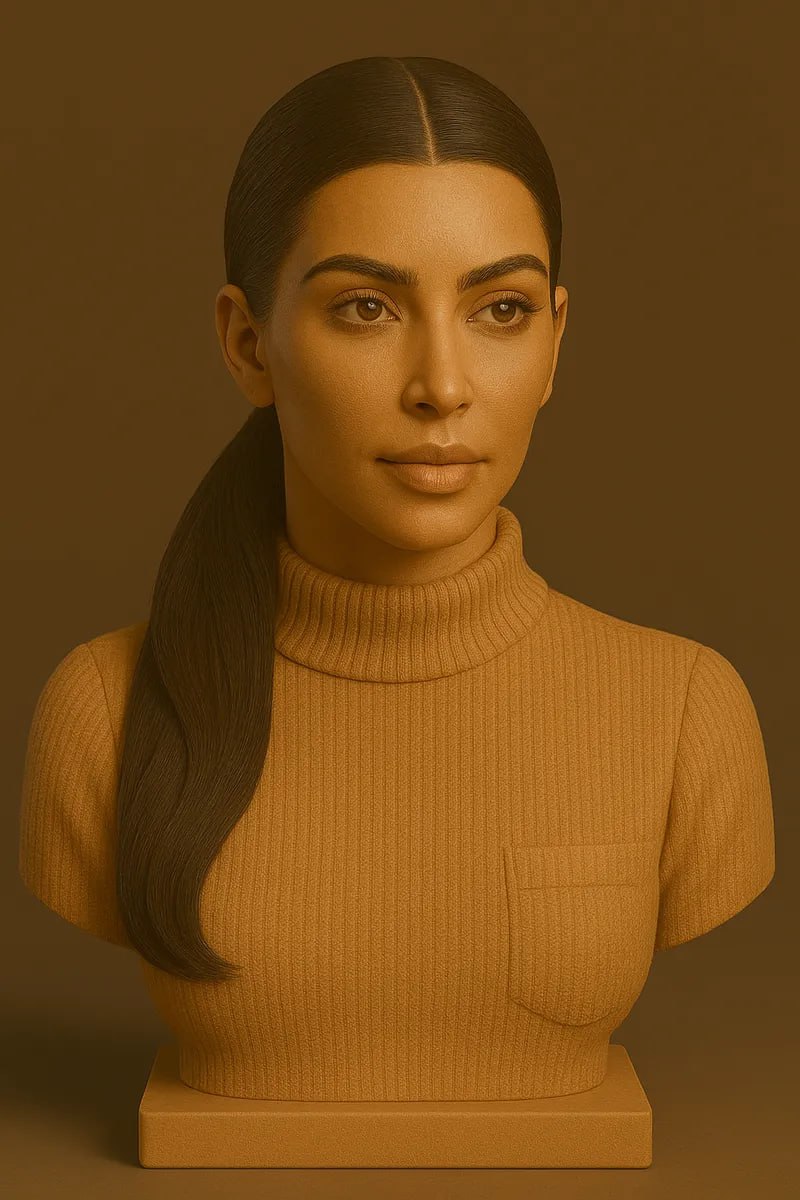 Kim Kardashian bust STL model for 3D printing
