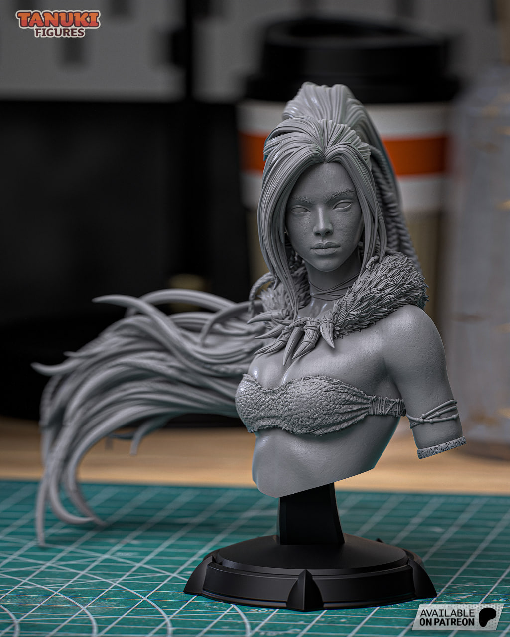 Nidalee – League of Legends – Bust STL model for 3D printing