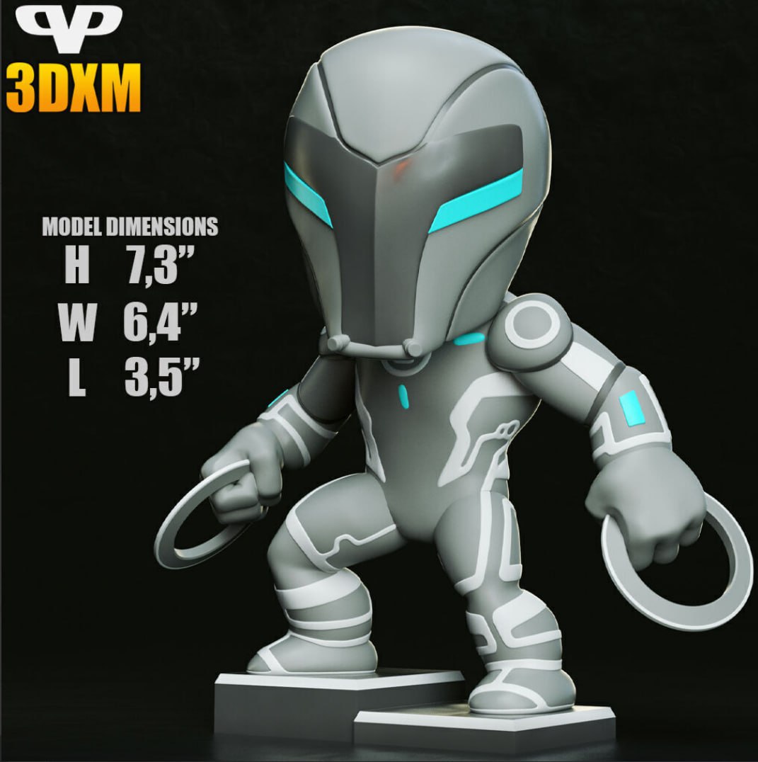 Tron Legacy Chibi STL model for 3D printing