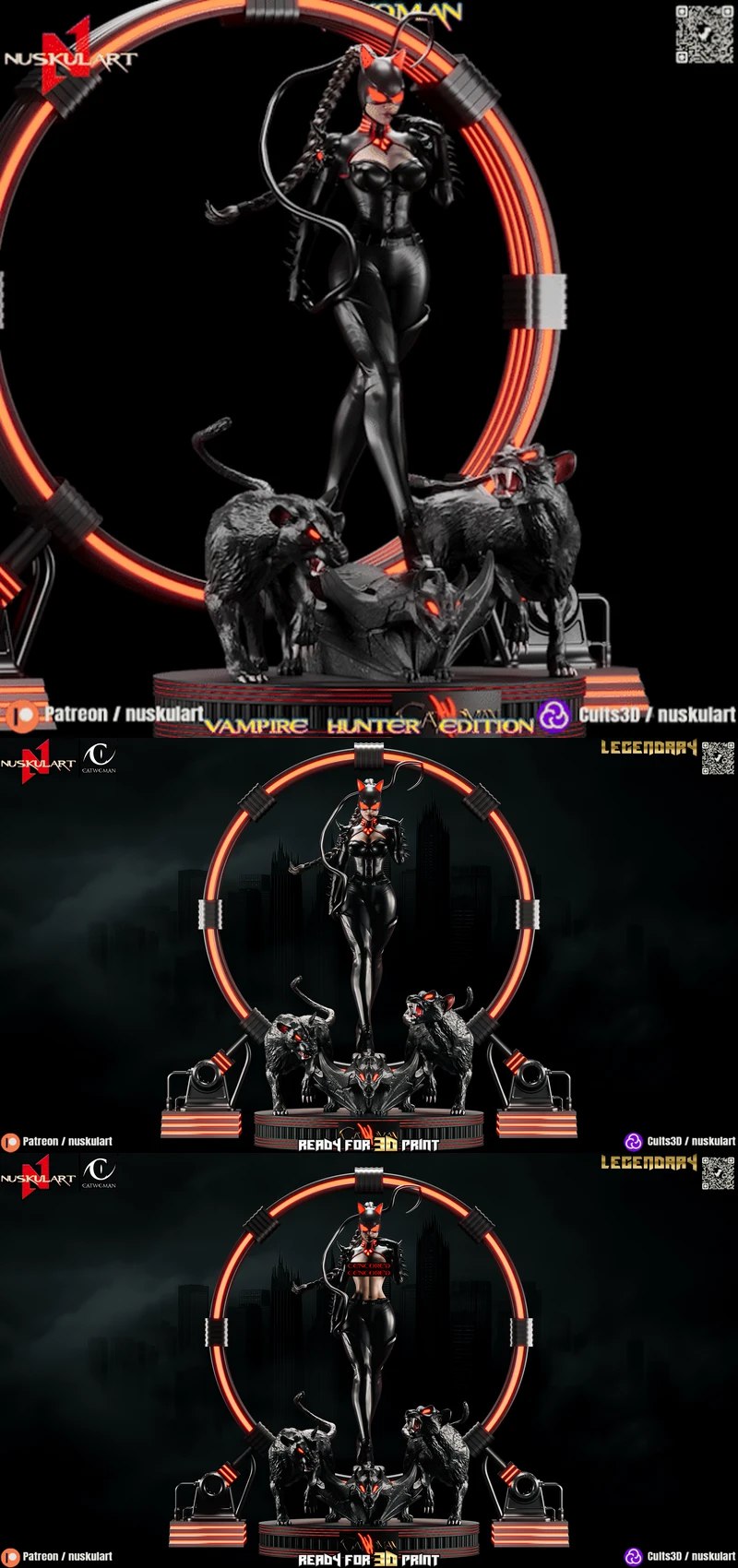 Catwoman – Vampire Hunter Edition STL Figure for 3D Printing STL model for 3D printing