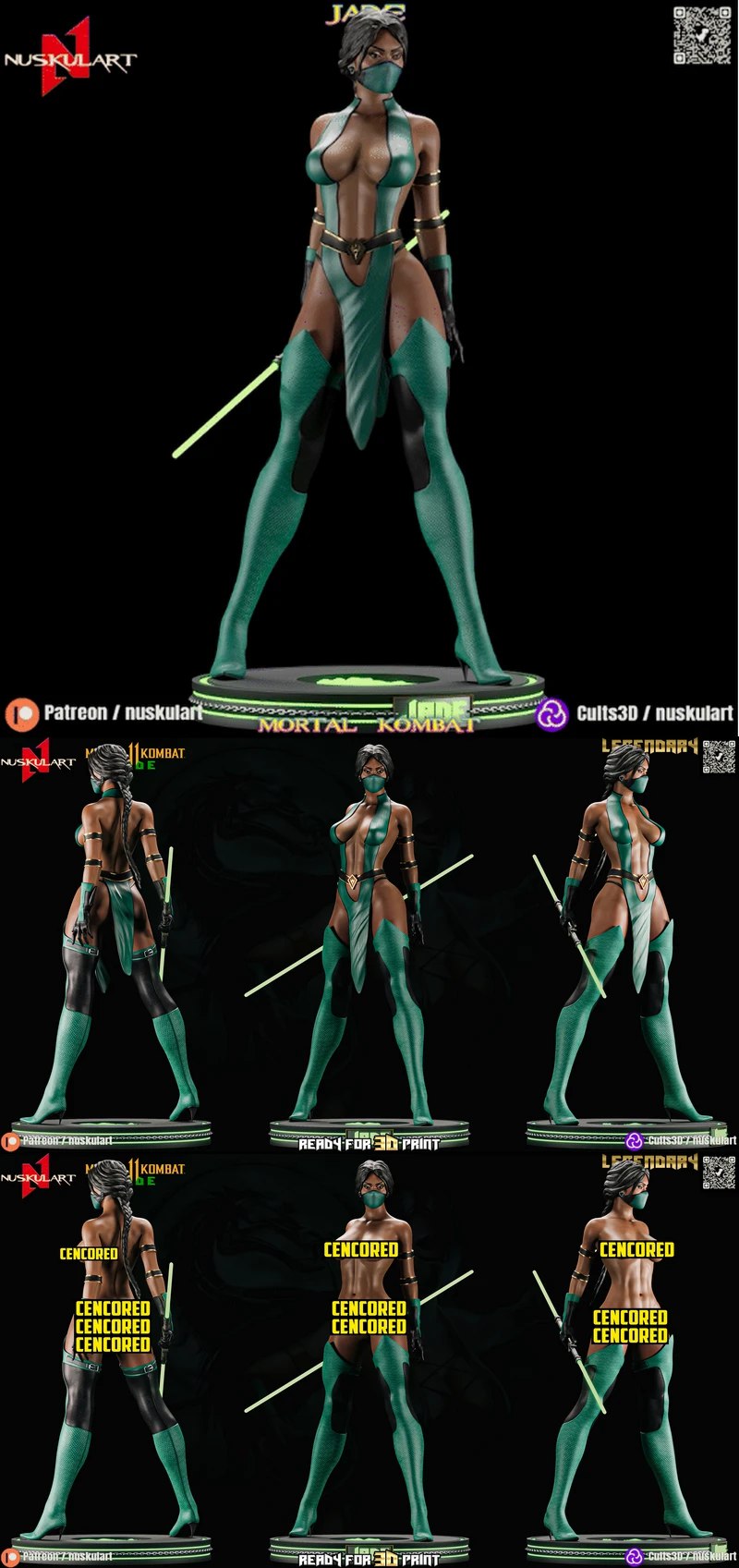Jade – Mortal Kombat STL Figure for 3D Printing STL model for 3D printing