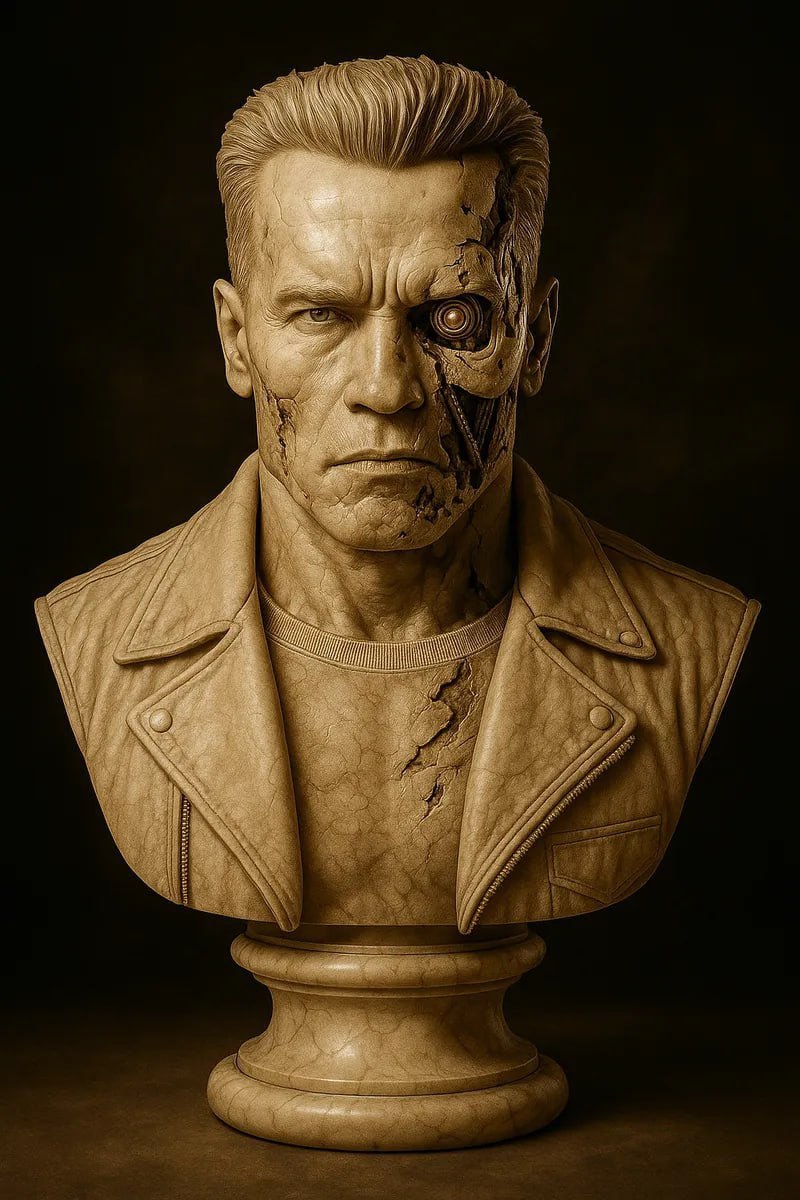 Terminator Bust – Cybernetic STL Model for 3D Printing STL model for 3D printing