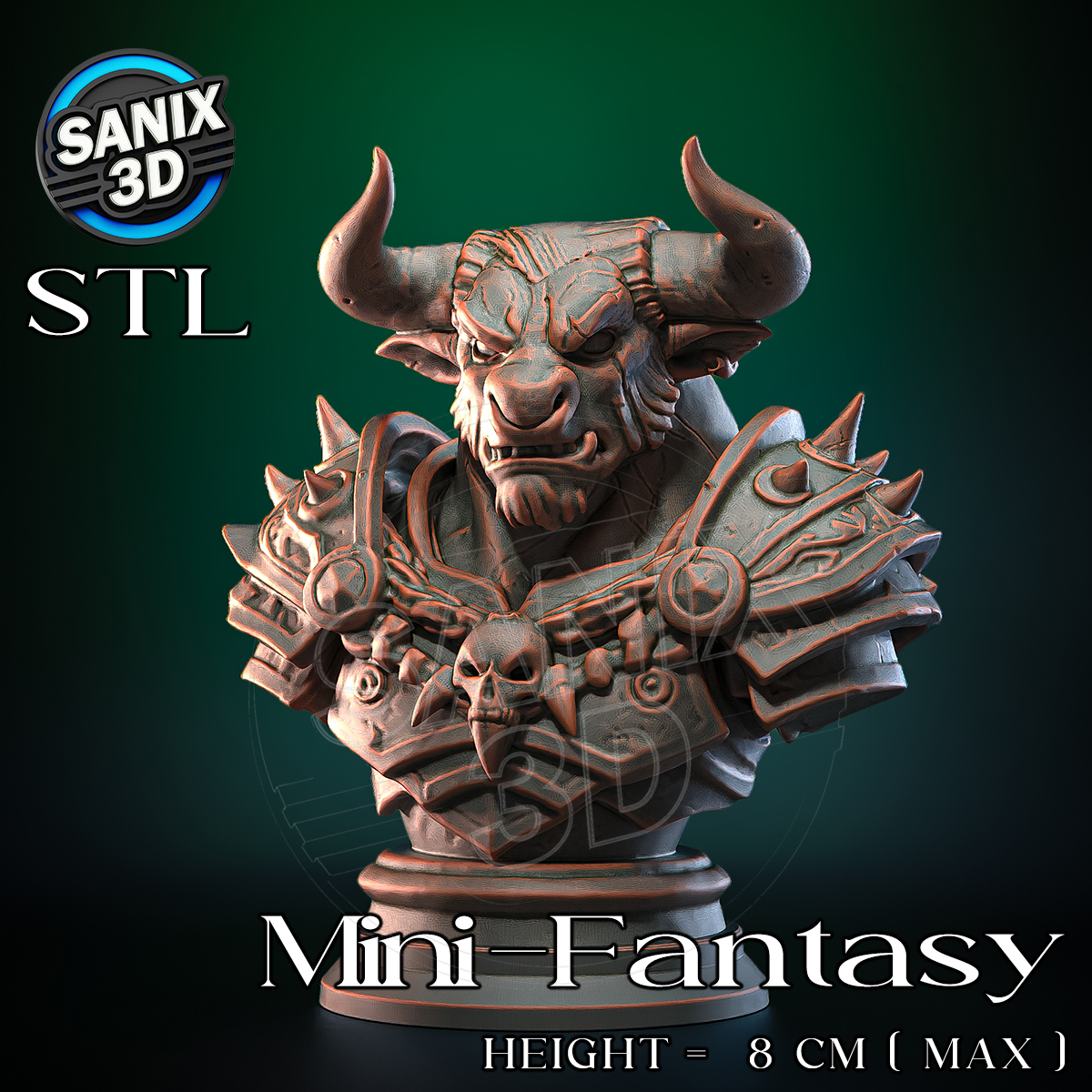 Tauren Warrior STL model for 3D printing