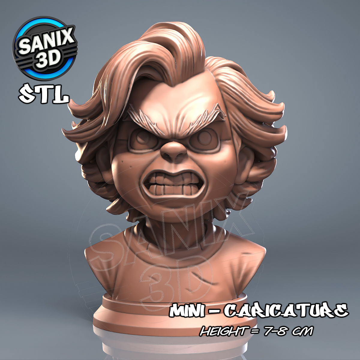 Chucky Horror Bust STL File for 3D Printing STL model for 3D printing