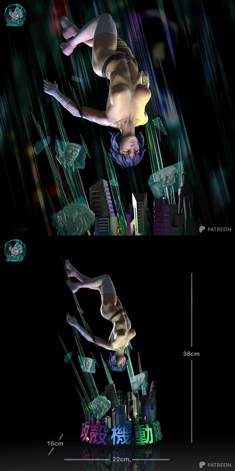 Mokoto Kusanagi Cyberpunk Figure STL for 3D Printer STL model for 3D printing